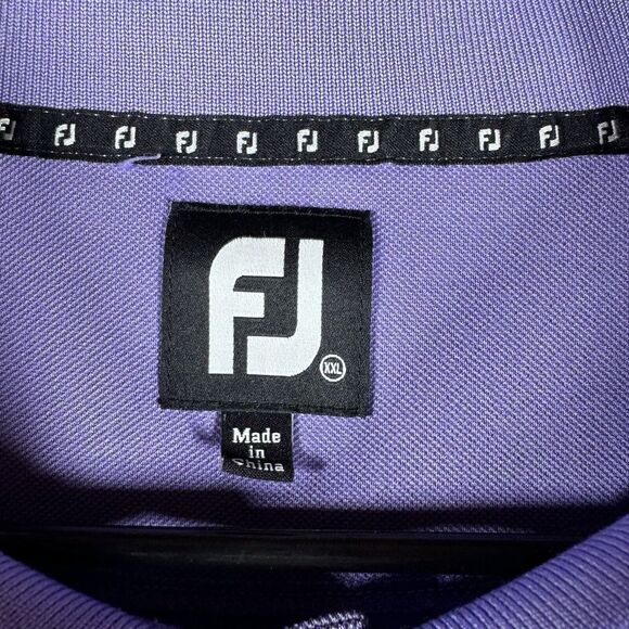 Footjoy FJ Performance Golf Polo Size XXL Purple Performance‎ Moisture Wicking - Picture 5 of 12